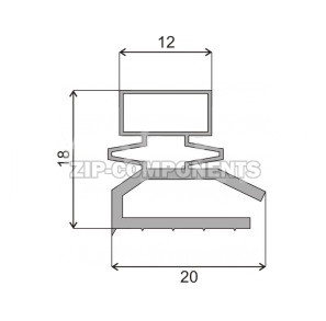 Уплотнитель холодильника (1540x490) профиль Р1