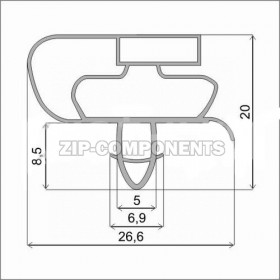 Уплотнитель 410x510 профиль Атлант в ПАЗ